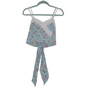 NWT Unique Vintage Kiki Cropped Halter Top, L